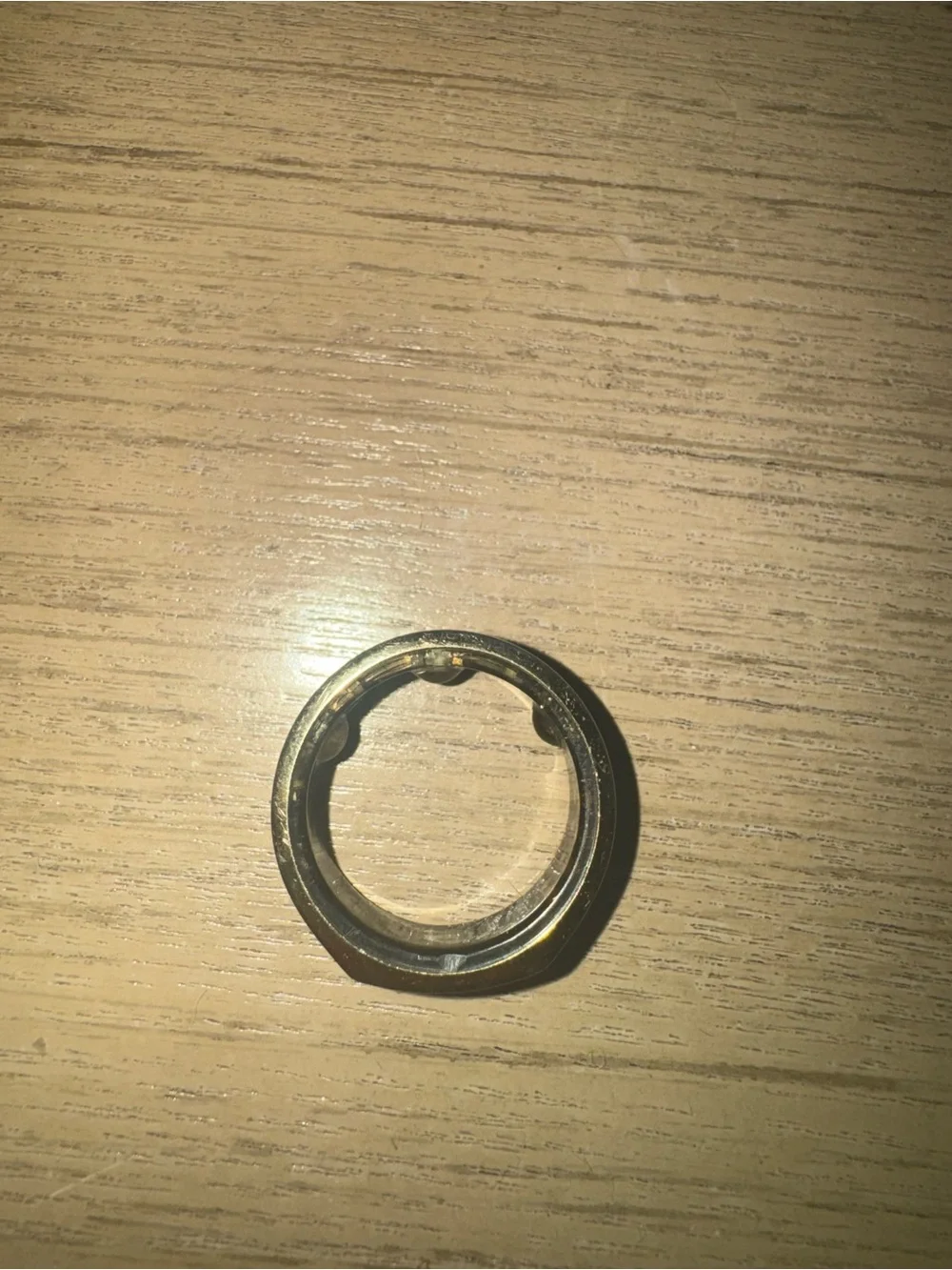 Oura Ring Gen 3 Size 10 in Gold with charger